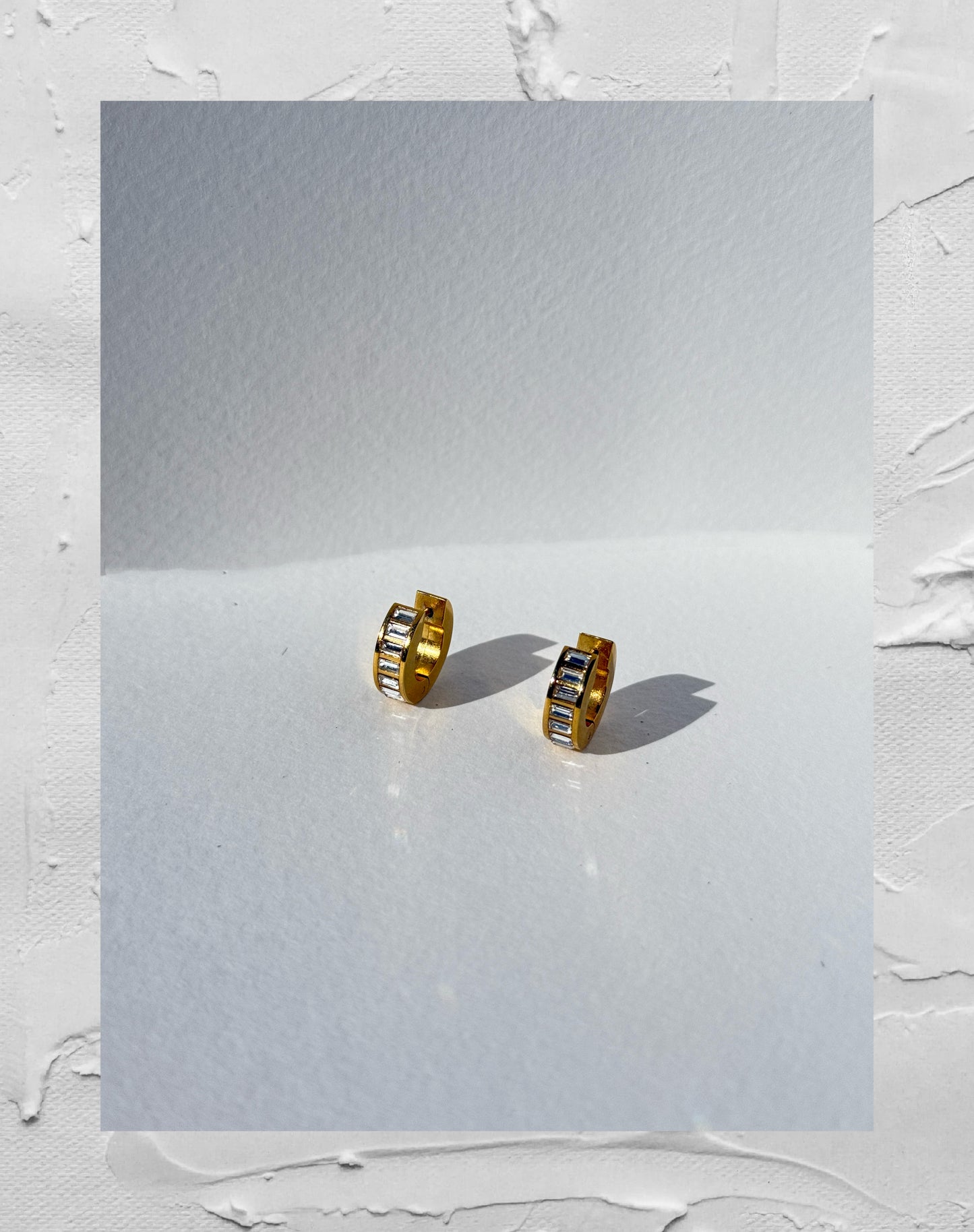 Crystal Gold Hoop