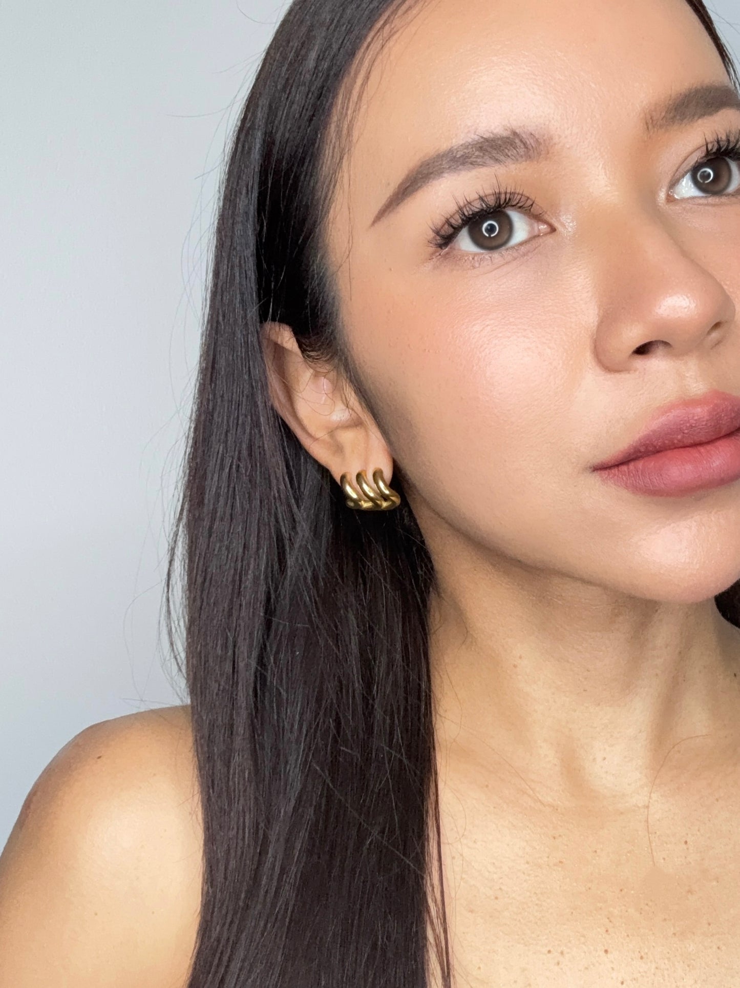 Luna Arc Stud Earrings