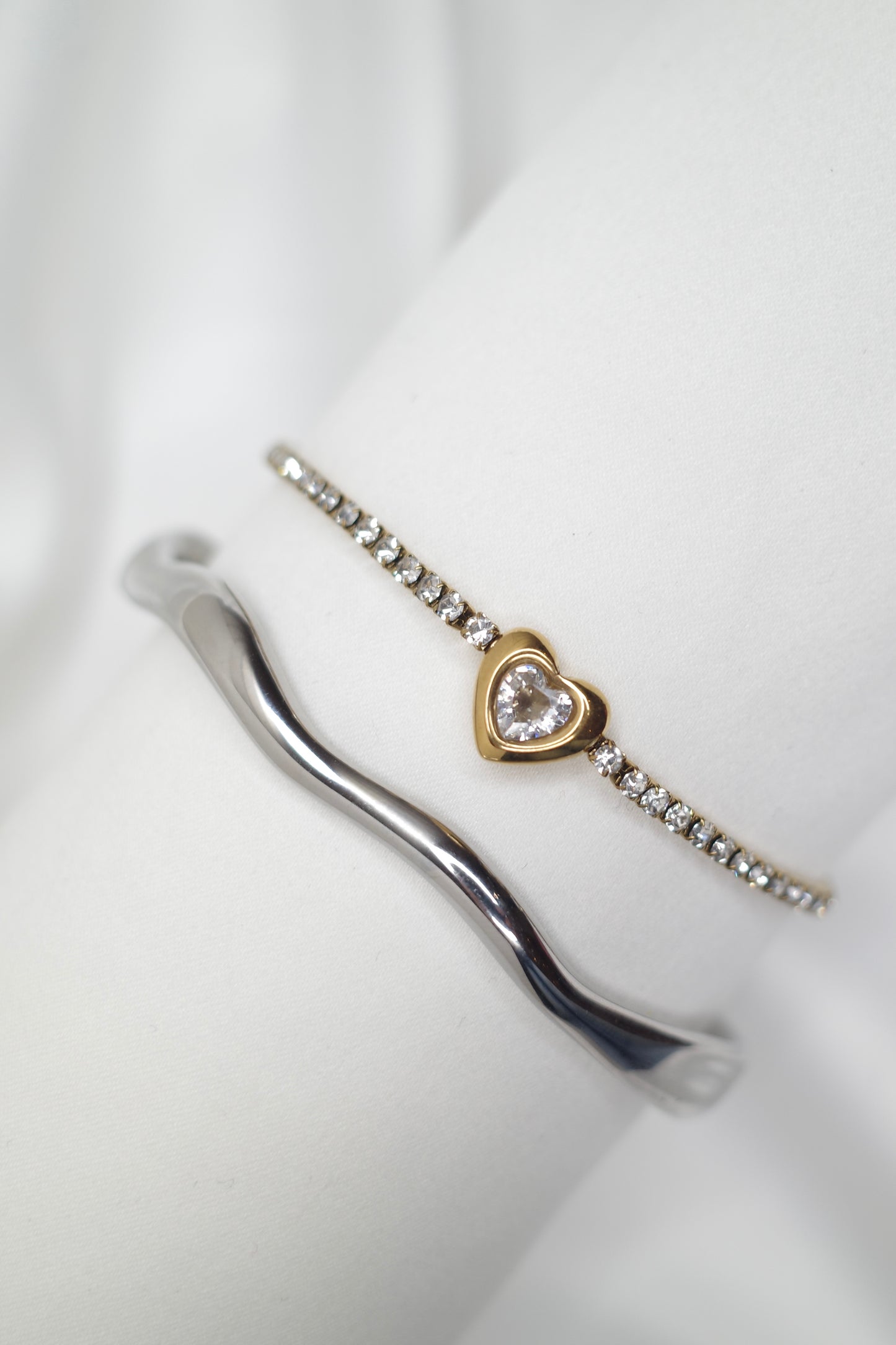 Amour Heart Tennis Bracelet