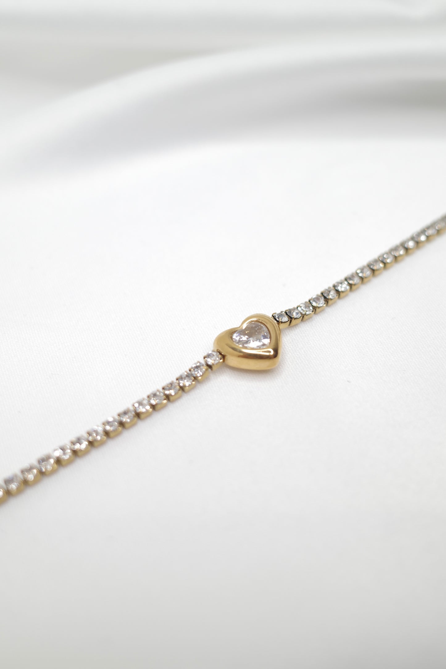 Amour Heart Tennis Bracelet