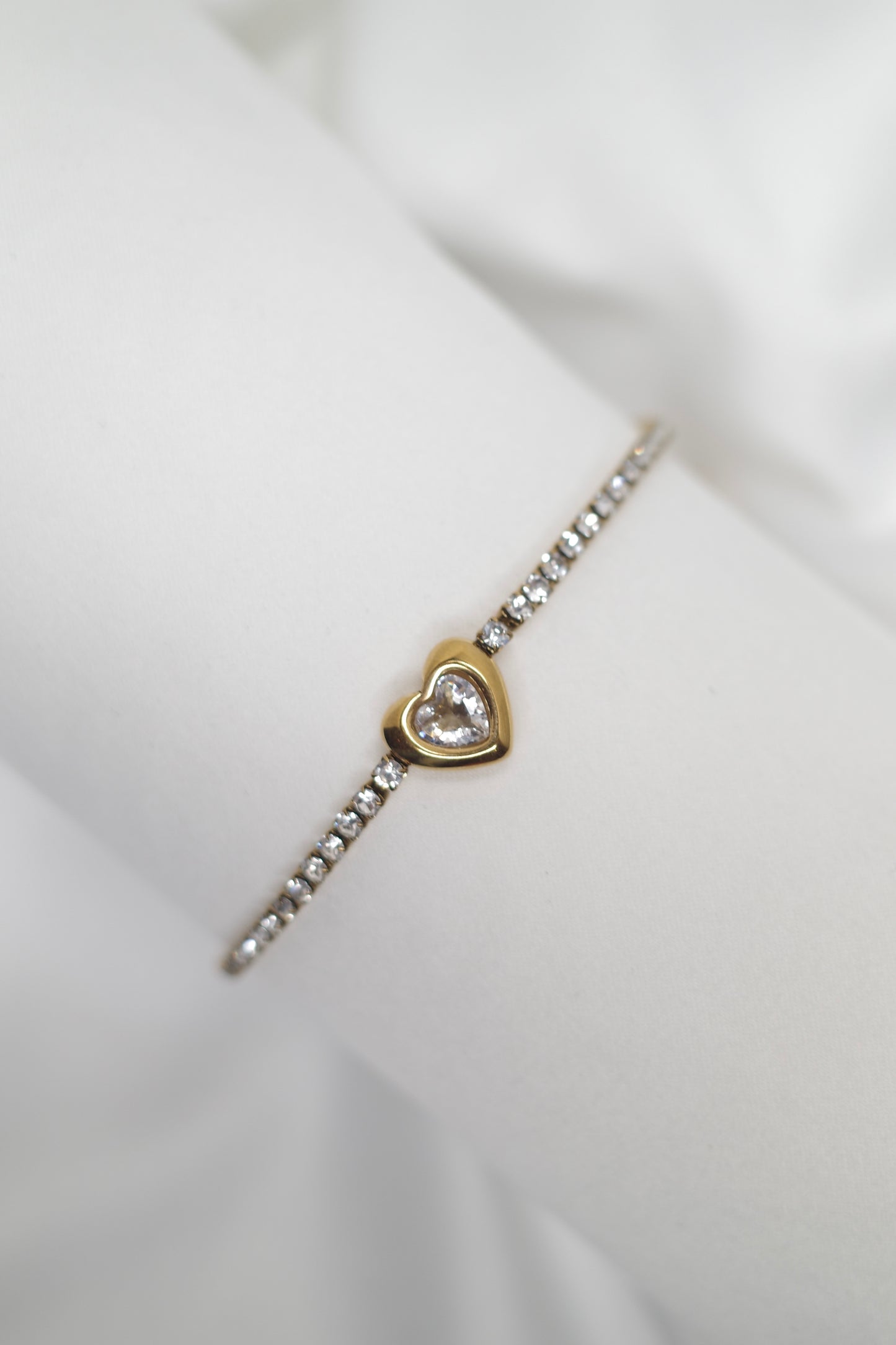Amour Heart Tennis Bracelet