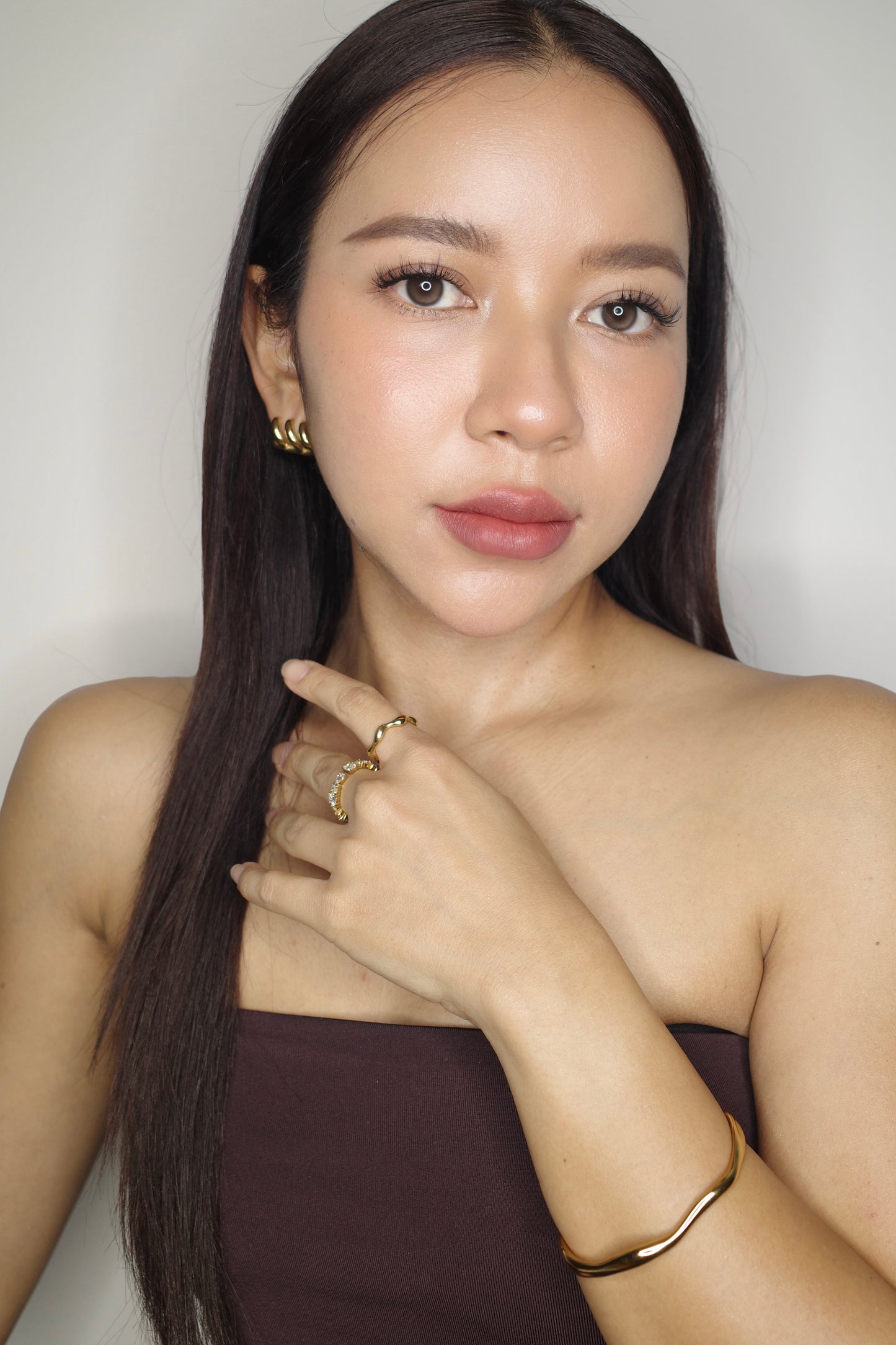 Luna Arc Stud Earrings