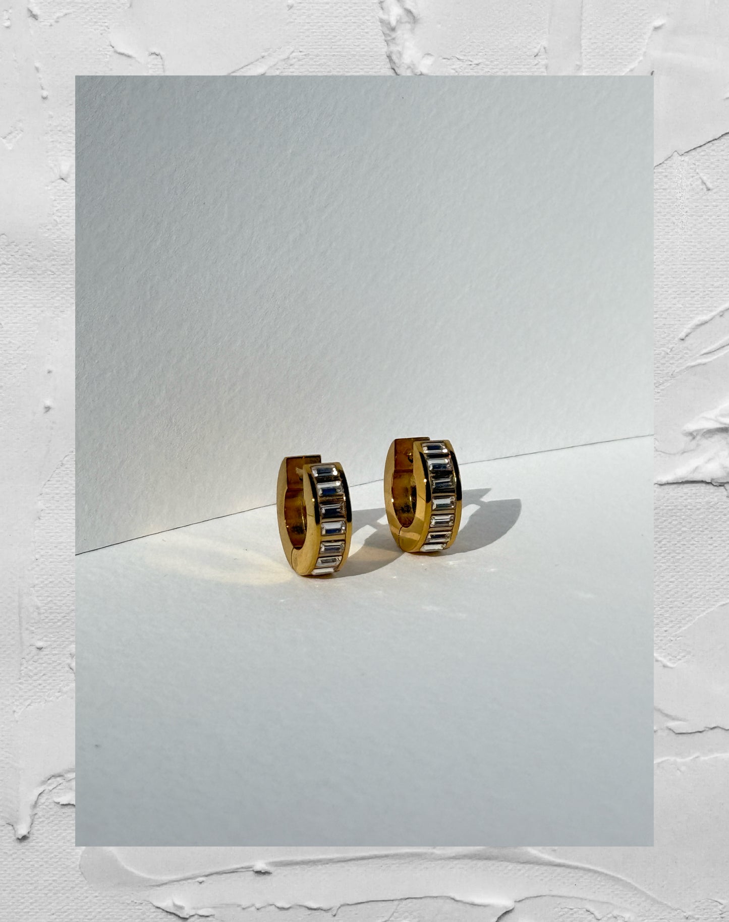 Crystal Gold Hoop